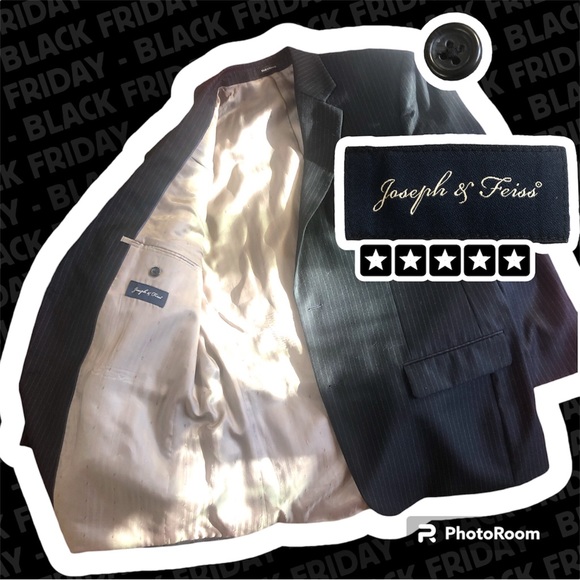 JOSEPH & FEISS Black Wool Dress Pants Men’s Classic Fit Suit Pants Trousers - Picture 5 of 5